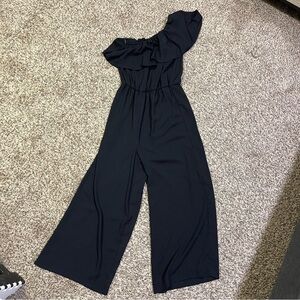 H&M One Shoulder Jumpsuit black Size 2